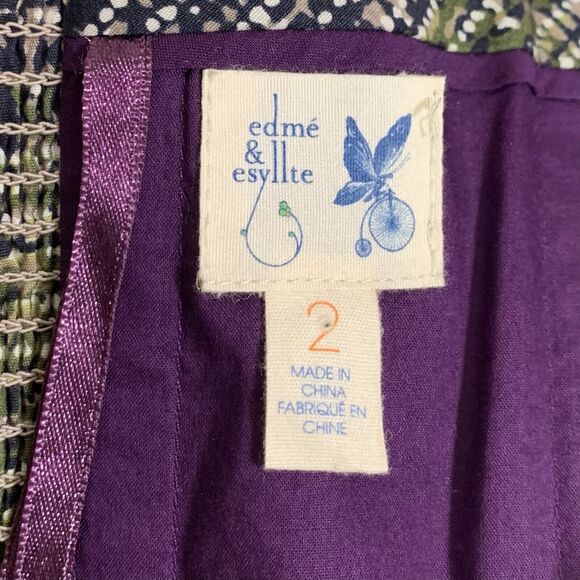 Anthropologie Edme & Esyllte Dress Women's Size 2 Multicolor Plaid Abstract Zip - Picture 4 of 7